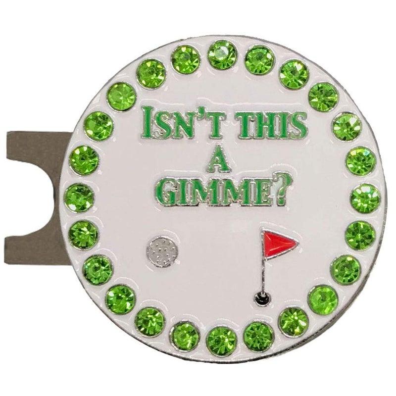 Giggle Golf Bling Golf Ball Marker with Magnetic Hat Clip â€“ Isnâ€™t This a Gimme Sparkly Marker for Women Golfers â€“ Fun Golf Gift with Organza Bag & Bonus Hand Cream - Image 1